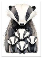 Plakat plakaty dziecięce rodzina szopów 21x29,7 cm A4