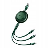 BASEUS PRZEWÓD KABEL USB 3W1 USB TYPU MICRO USB TYPU C LIGHTNING 3.5 A 1.1M