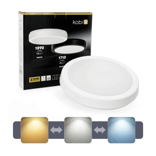 plafon led nairos g2 18w 3cct ip65 biały kobi premium na Arena.pl