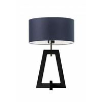 Lampka CLIO abażur granatowy stelaż hebanowy