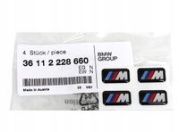 OE BMW 4 X ZNACZEK NAKLEJKA LOGO FELGI BMW M-POWER 36112228660