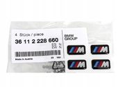 OE BMW 4 X ZNACZEK NAKLEJKA LOGO FELGI BMW M-POWER 36112228660