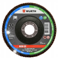 Tarcza lamelkowa listkowa Wurth RED LINE 125x22,23 G120 10 szt do metalu