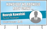 BANER WYBORCZY BANERY WYBORCZE 130x80cm - 50 szt. gotowy projekt PLANDEKA