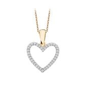 złoty wisiorek serce z brylantami 333