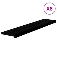 Stopnie schodowe, 8 szt. brązowe 120x25x2 cm lite drewno dębowe