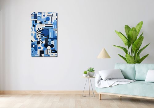 Obraz 50x90cm Niebieski Labirynt na Arena.pl