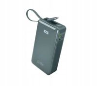 Powerbank SBS 10000mAh z wbudowanym kablem USB-C Cyjan