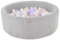 Suchy basen piankowy ze sztruksu z 300 piłeczkami 90 cm RÓŻNE KOLORY