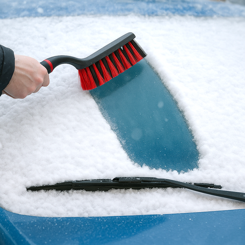 SZCZOTKO SKROBACZKA MOSIĘŻNA 50CM DO SZYB LODU MROZU SZRONU ŚNIEGU na Arena.pl