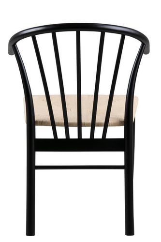 Krzesło z podłokietnikami Cassandra czarne/ naturalne na Arena.pl