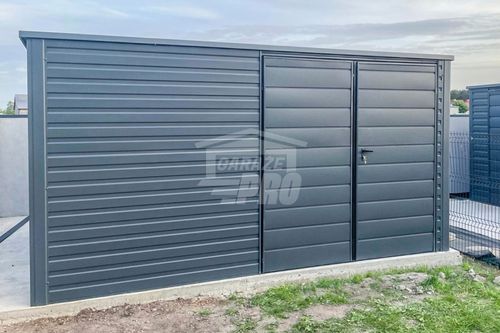 Schowek Domek Ogrodowy 4x2,5m - Brama Dwuskrzydłowa Dach Spad w tył GP485 na Arena.pl