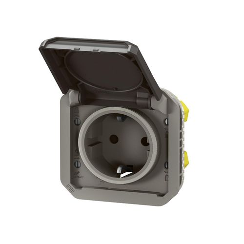 Nowe Plexo - Gniazdo Schuko 2P+Z zaciski automatyczne, mechanizm 16 A-250V~ - antracyt - Legrand 069871L na Arena.pl