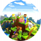 Opłatek na tort Urodziny Minecraft Klocki Gra Piksel