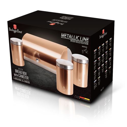 chlebak z zestawem pojemników berlinger haus bh-6730 rose gold na Arena.pl