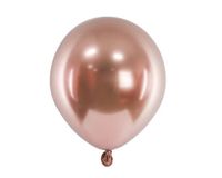 Balony glossy różowe złoto rose gold 12cm 3szt
