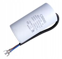 Kondensator rozruchowy, silnikowy 60uF/450V CBB60 z konektorami M4