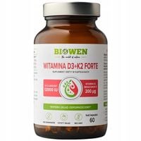 Biowen Witamina D3 + K2 Forte Suplement Diety Odporność Kości 60 Kapsułek