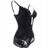 Orirose satynowe BODY WYSZCZUPLAJĄCE modelujące brzuch BIUSTONOSZ push-up