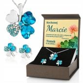 KOMPLET BIŻUTERII DAMSKIEJ KONICZYNKA PREZENT NA ŚWIĘTA MIKOŁAJKI+  GRAWER