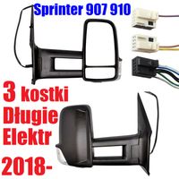 Lusterko PRAWE Długie Elektryczne 3 kostki 9 pin Mercedes 2018-