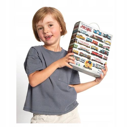 CzuCzu Puzzle POCIĄGI Dwustronne Układanka Stwórz Własny Pociąg 5+ na Arena.pl