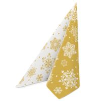 serwetki premium airlaid, "reverse snowflakes", 1/4, 40 x 40 cm 50 szt.