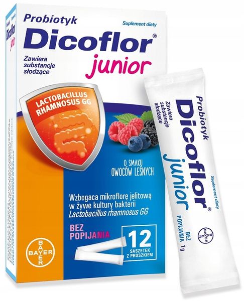 DICOFLOR JUNIOR probiotyk dla dzieci 5x12 sasz. zdjęcie 1