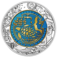 Niobowa Seria: Global Heating kolorowany 25 Euro Srebro 2023