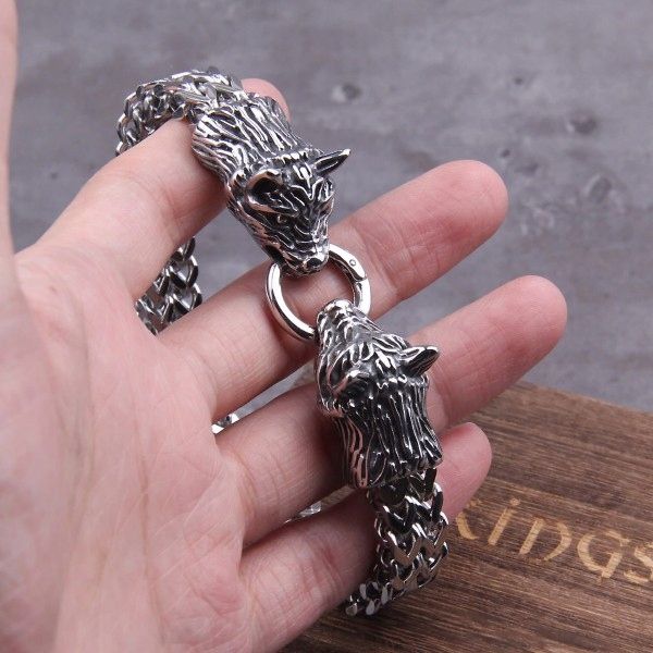 Bransoleta Wiking Thor Wilk stal chirurgiczna 316L zdjęcie 2
