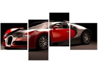 OBRAZ CZERWONE BUGATTI VEYRON