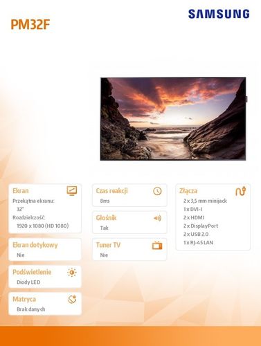 Samsung 32'' PM32F LH32PMFPBGC/EN na Arena.pl