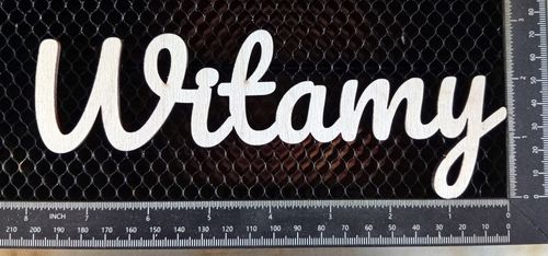 Napis „Witamy” ze sklejki brzozowej – elegancka dekoracja na Arena.pl