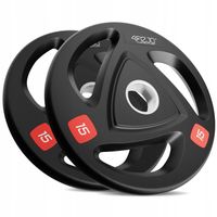 OBCIĄŻENIE OLIMPIJSKIE GUMOWANE POWLEKANE TALERZE DO SZTANGI GRYF 2x15 kg