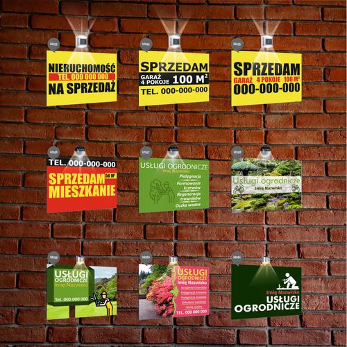 nadruk UV TABLICZKA reklamowa z lampką SZYLD 40x30 dibond SALA BANKIETOWA na Arena.pl