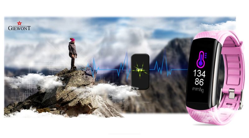 Smartband Giewont Czarny GW200-4 + Pasek Różowy zdjęcie 11