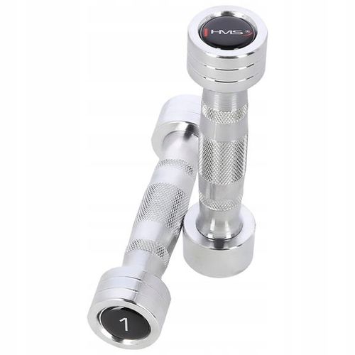 Hantle hantelki chromowane ciężarki do ćwiczeń zestaw 2 x 1 kg CHD01 HMS na Arena.pl