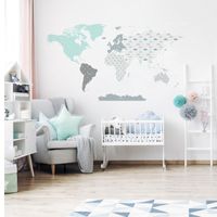 Naklejka Mapa Świata DK342 XXL