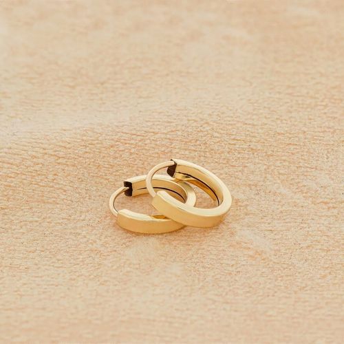 Złote kolczyki koła kółka gładkie 11 mm pr. 585 na Arena.pl