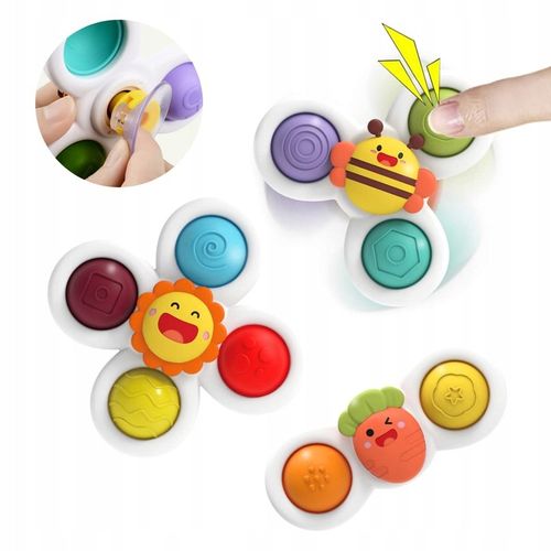 FIDGET SPINNER PRZYSSAWKA SENSORYCZNA KĄPIEL 3 SZT na Arena.pl