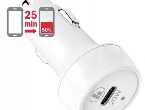 Ładowarka samochodowa HAMA Lightning 20W Biały na Arena.pl