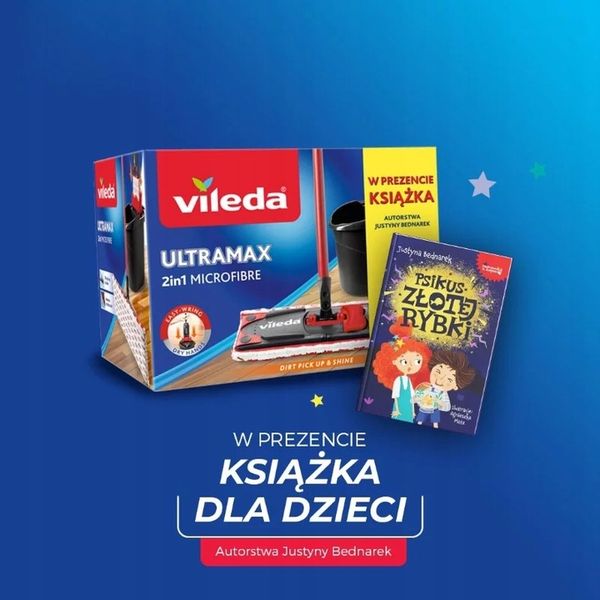 Vileda mop ULTRAMAX mop płaski wiadro ZESTAW BOX + GRATIS zdjęcie 7