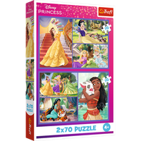 Puzzle - 2x70 - Bajkowe dni - Disney Princess 34440