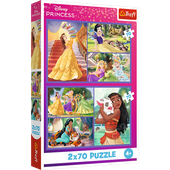 Puzzle - 2x70 - Bajkowe dni - Disney Princess 34440