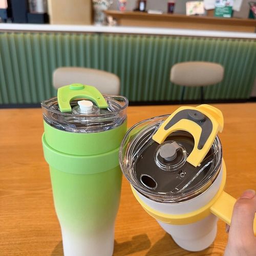 Kubek termiczny ze słomką i pokrywką – 1200 ml, stal nierdzewna na Arena.pl