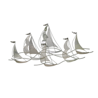 Dekoracja ścienna srebrno AMERICIUM