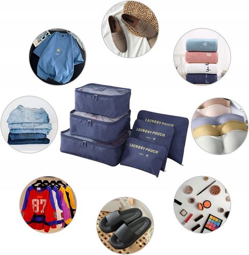 ORGANIZER PODRÓŻNY ETUI DO WALIZKI TORBY NA UBRANIA BUTY ZESTAW SASZETKI na Arena.pl