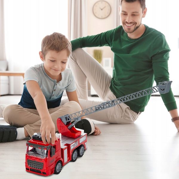 STRAŻ POŻARNA WÓZ STRAŻACKI Z DRABINĄ AUTO SAMOCHÓD INTERAKTYWNY DŹWIĘK zdjęcie 11