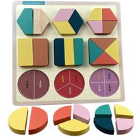 puzzle drewniane edukacyjne matematyka ułamki zkb-2053