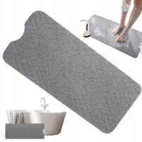 MATA PRYSZNICOWA PROSTOKATNA 100X40CM ANTYPOSLIZGOWA SZYBKOSCHNACA SZARA